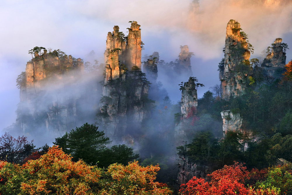 Zhangjiajie and Guilin China landscapes
