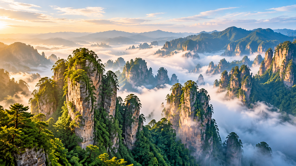 Zhangjiajie National Forest Park — Yuanjiajie, Bailong Elevator & Tianzi Mountain — Zhangjiajie