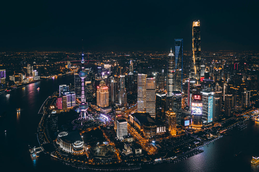 The Bund and Shanghai skyline at night